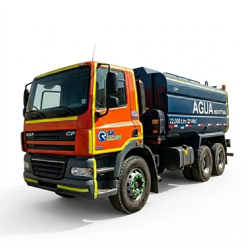 Arriendo de Camión Aljibe 22 m3 DAF modelo CF85 en SK Rental con cobertura nacional.